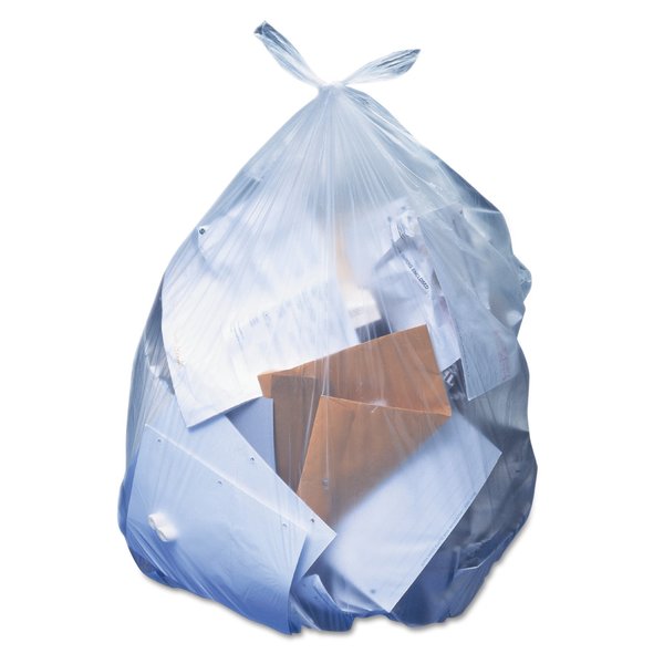 Heritage 60 gal Trash Bags, 38 in x 58 in, Super Heavy-Duty, 1.1 mil, Clear, 100 PK H7658SC